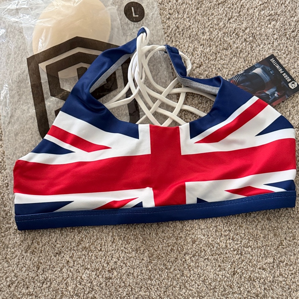 Born Primitive Union Jack Sports Bra - Red, White, Blue